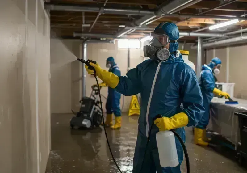 Basement Sanitization and Antimicrobial Treatment process in Yorkville, IL